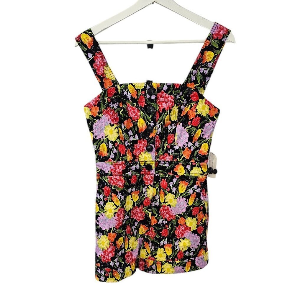 Anthropologie Maeve The Yukiko Noritake Portside Button-Front Romper Size 4 NWT